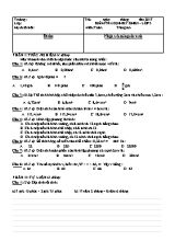 Đề kiểm tra định kỳ giữa học kì II Toán khối 5 - Năm học 2016-2017